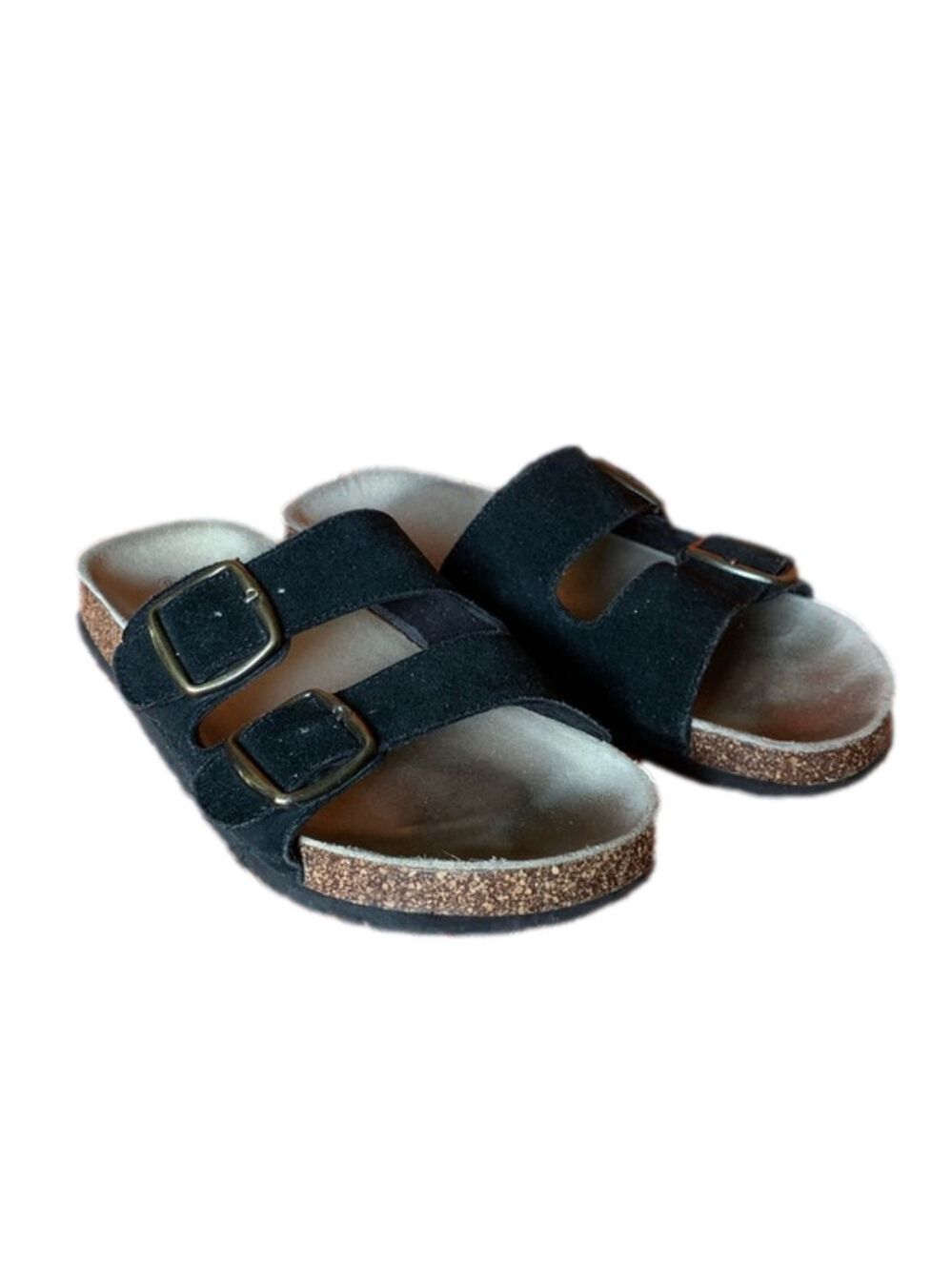 Cherokee black double strap cork sandals